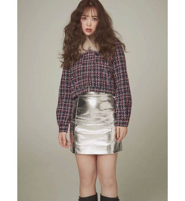 CALNAMUR「トラペゾイドベルトツキミニＳＫ」|スカート|