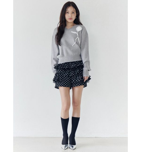 CALNAMUR「ドットティアードパンツ」|スカート|