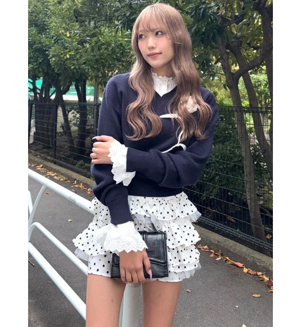 CALNAMUR「ドットティアードパンツ」|スカート|