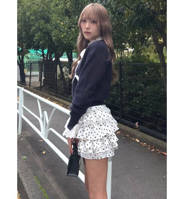 CALNAMUR「ドットティアードパンツ」|スカート|