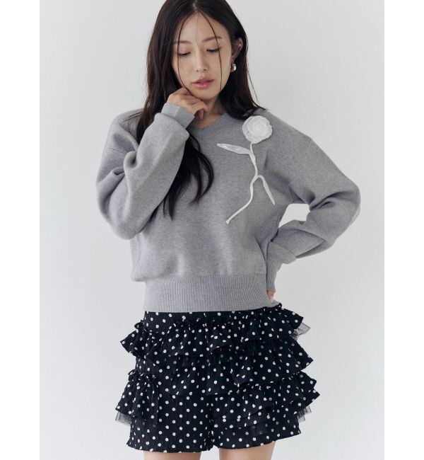 CALNAMUR「ドットティアードパンツ」|スカート|