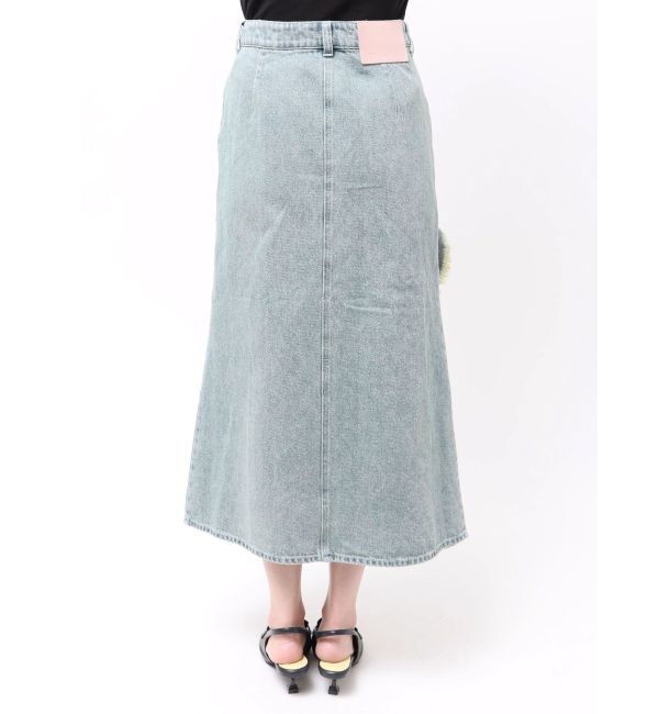 CALNAMUR「フリルスリットデニムミニスカート」|スカート|