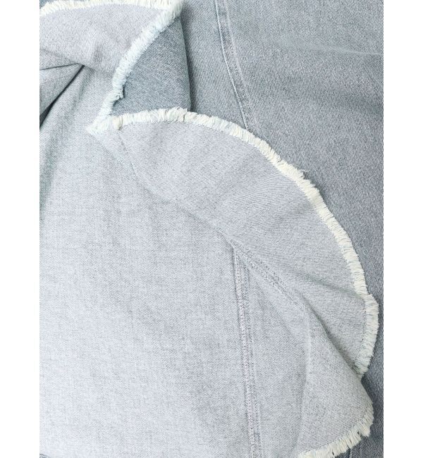 CALNAMUR「フリルスリットデニムミニスカート」|スカート|