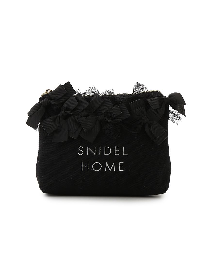 SNIDEL HOME「リボンポーチ」|ポーチ|BLK