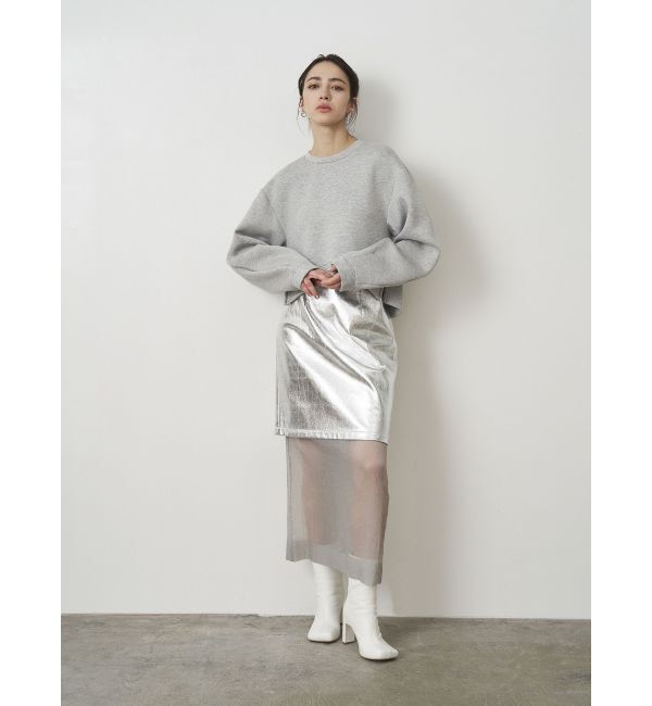 ELENDEEK「SHEER LAYERED METALLIC SK」|スカート|