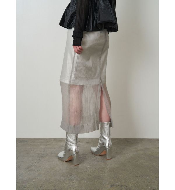 ELENDEEK「SHEER LAYERED METALLIC SK」|スカート|