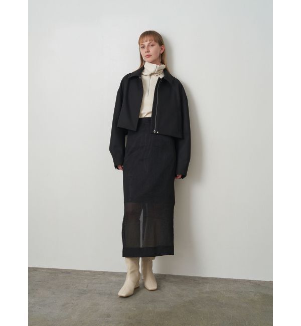 ELENDEEK「SHEER LAYERED METALLIC SK」|スカート|