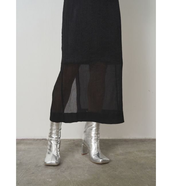 ELENDEEK「SHEER LAYERED METALLIC SK」|スカート|