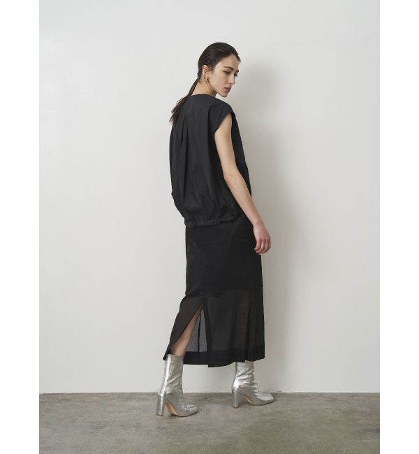 ELENDEEK「SHEER LAYERED METALLIC SK」|スカート|