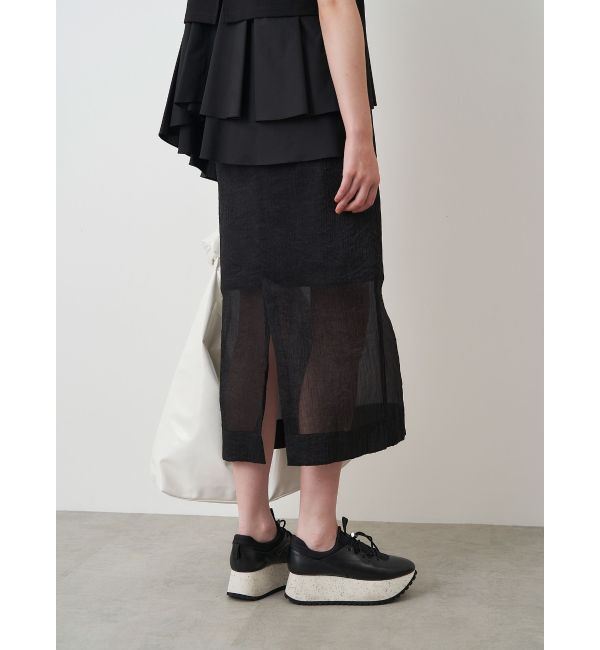 ELENDEEK「SHEER LAYERED METALLIC SK」|スカート|