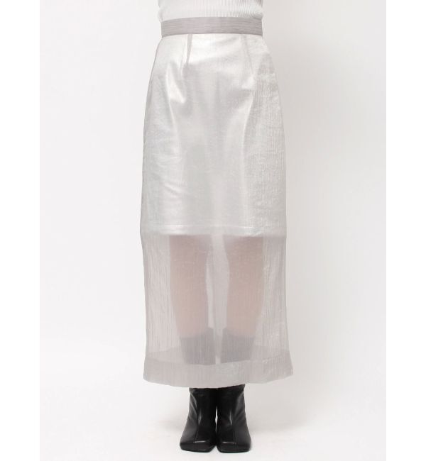 ELENDEEK「SHEER LAYERED METALLIC SK」|スカート|