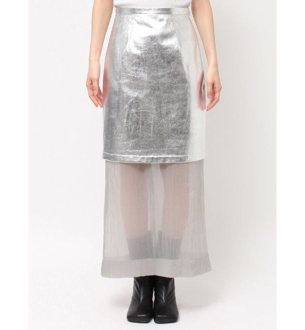 ELENDEEK「SHEER LAYERED METALLIC SK」|スカート|