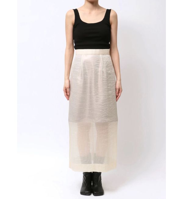 ELENDEEK「SHEER LAYERED METALLIC SK」|スカート|