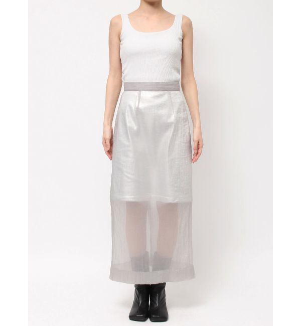 ELENDEEK「SHEER LAYERED METALLIC SK」|スカート|