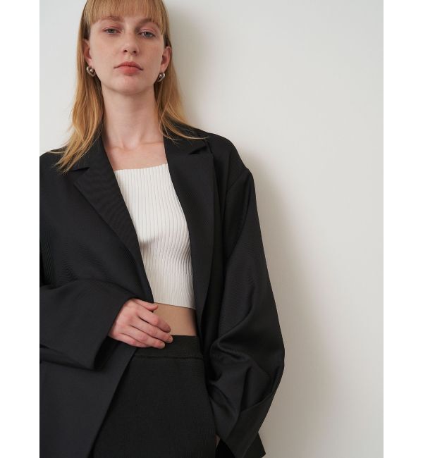 ELENDEEK「TWILL BOYFRIEND JK」|テーラードジャケット|ブラック
