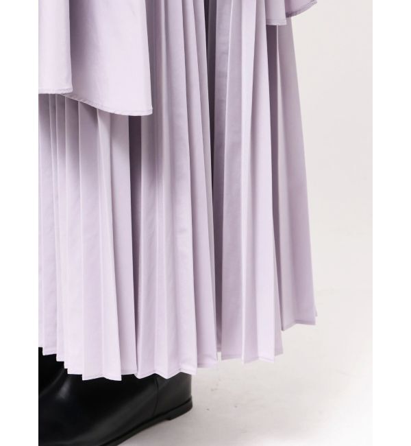 ELENDEEK「ASYMMETRY PLEAT MIX SK」|スカート|