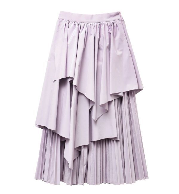 ELENDEEK「ASYMMETRY PLEAT MIX SK」|スカート|