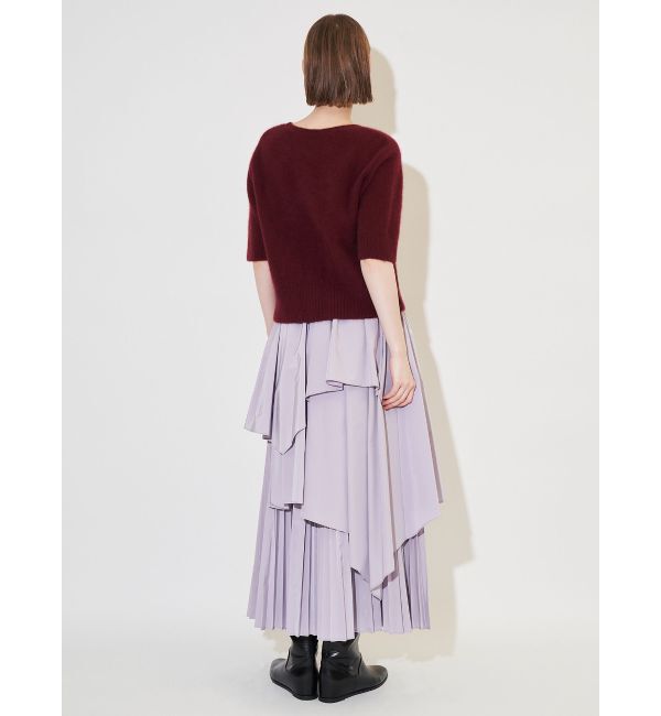 ELENDEEK「ASYMMETRY PLEAT MIX SK」|スカート|