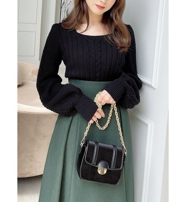 RESEXXY「ベルベットコンパクトバッグ」|ショルダー・メッセンジャー|