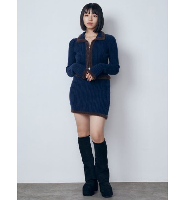 EMODA「シャギーエッジミニマルスカート」|スカート|