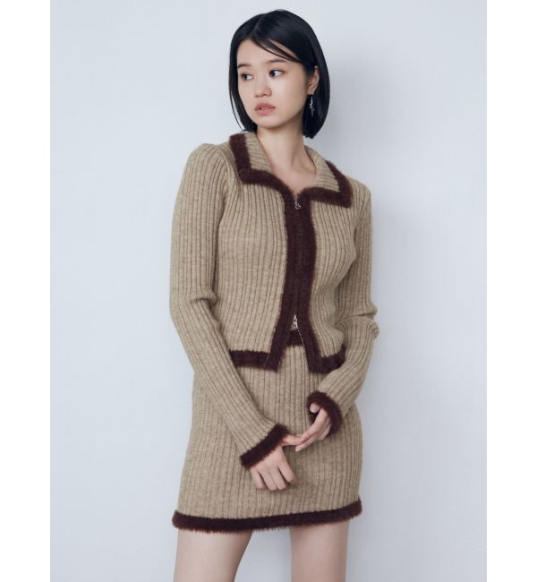 EMODA「シャギーエッジミニマルスカート」|スカート|