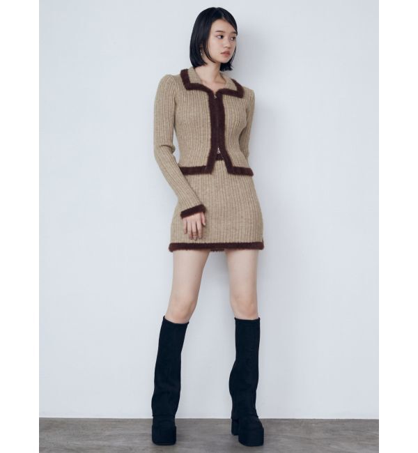 EMODA「シャギーエッジミニマルスカート」|スカート|