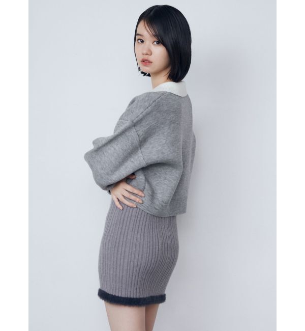 EMODA「シャギーエッジミニマルスカート」|スカート|