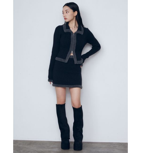 EMODA「シャギーエッジミニマルスカート」|スカート|