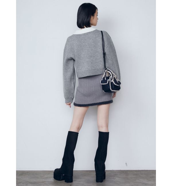 EMODA「シャギーエッジミニマルスカート」|スカート|