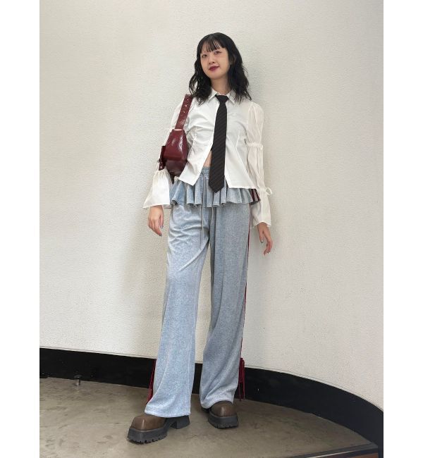 jouetie「ベロアラインパンツ【セットアップ対応】」|その他|