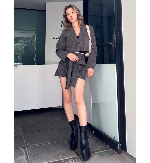 GYDA「ウエストデザインスカートライクショートパンツ【SETUP着用可】」|スカート|