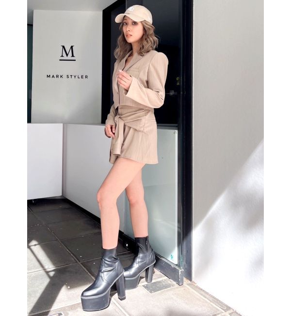 GYDA「ウエストデザインスカートライクショートパンツ【SETUP着用可】」|スカート|