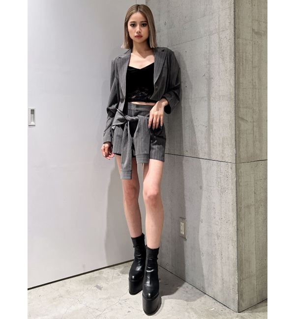 GYDA「ウエストデザインスカートライクショートパンツ【SETUP着用可】」|スカート|