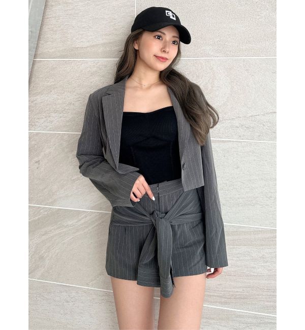 GYDA「ウエストデザインスカートライクショートパンツ【SETUP着用可】」|スカート|