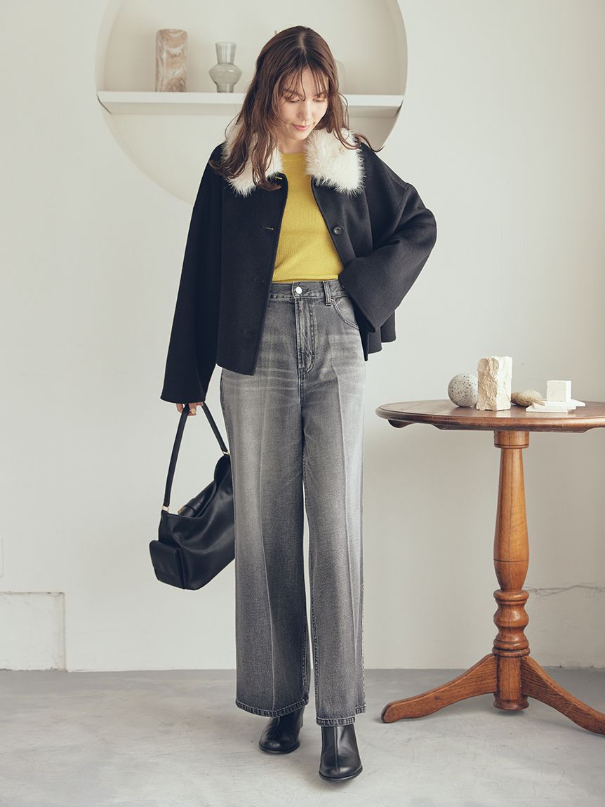 2wayファーカラーリバーショートコート（Mila Owen）｜ルミネの