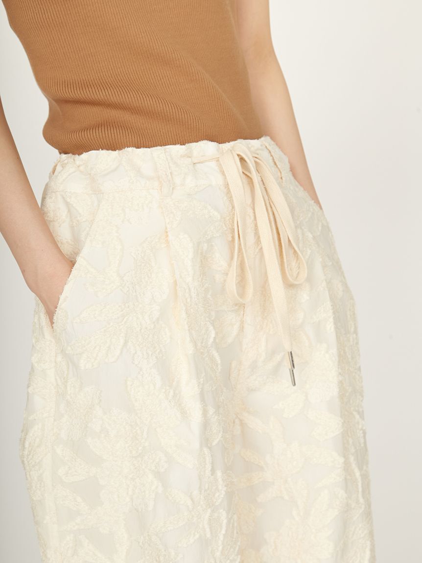 emmi atelier「ウエストギャザーワイドパンツ」|チノ|