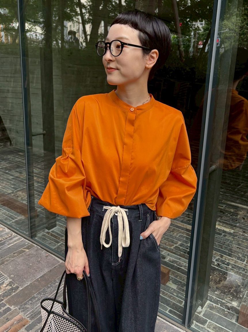 emmi atelier「ウエストギャザーワイドパンツ」|チノ|