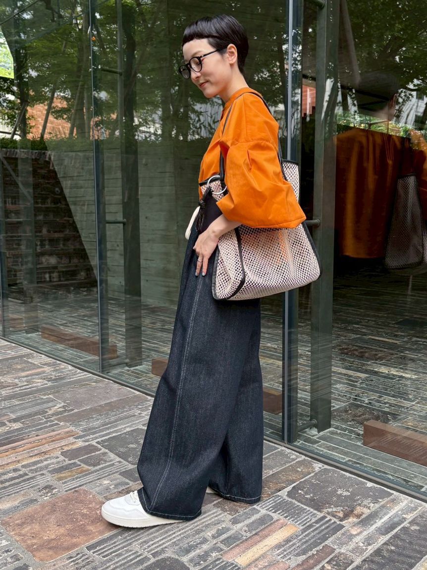 emmi atelier「ウエストギャザーワイドパンツ」|チノ|