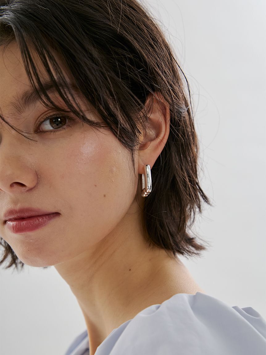 emmi atelier「ロングワンタッチピアス」|ピアス|SLV