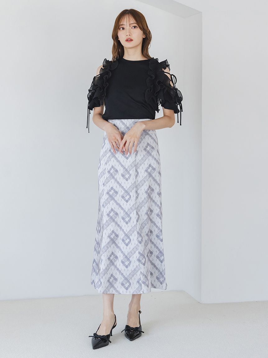 SNIDEL「プリーツフリルカットプルオーバー」|Tシャツ・カットソー|