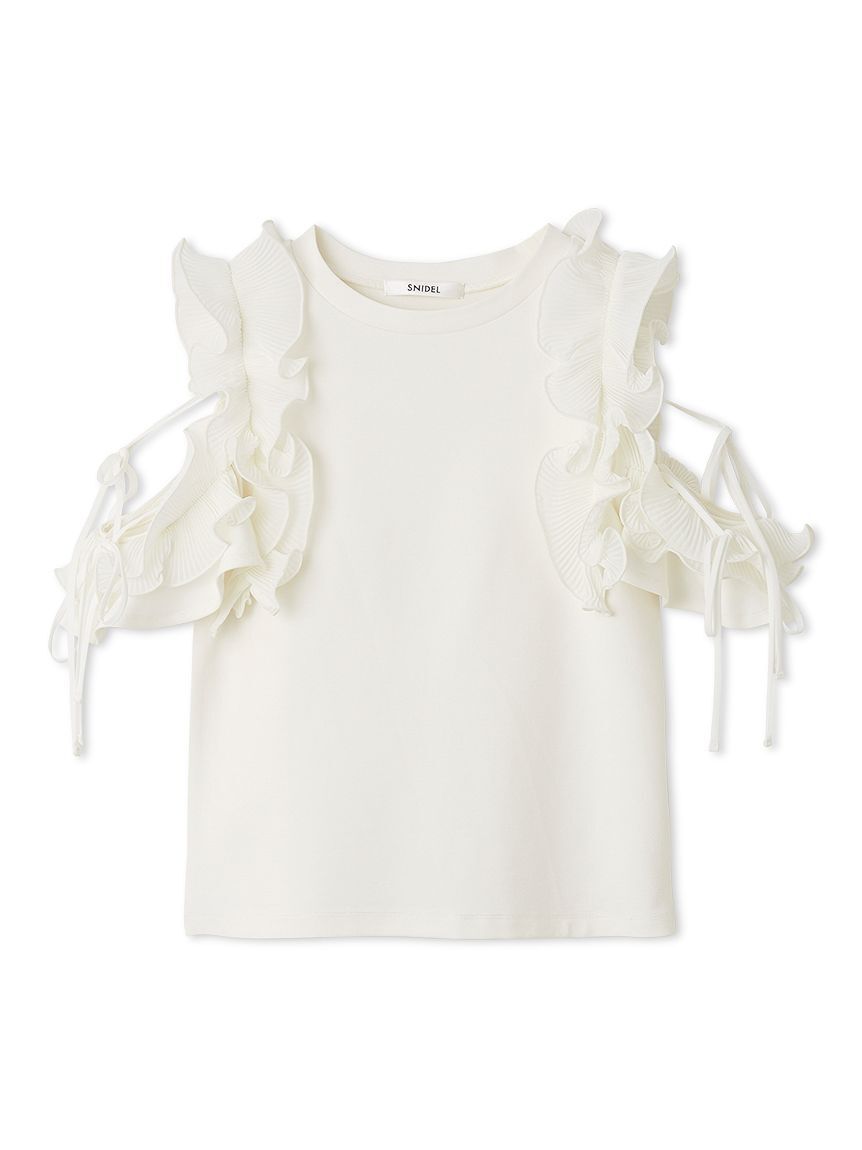 SNIDEL「プリーツフリルカットプルオーバー」|Tシャツ・カットソー|