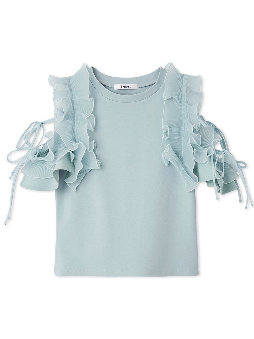 SNIDEL「プリーツフリルカットプルオーバー」|Tシャツ・カットソー|LBLU