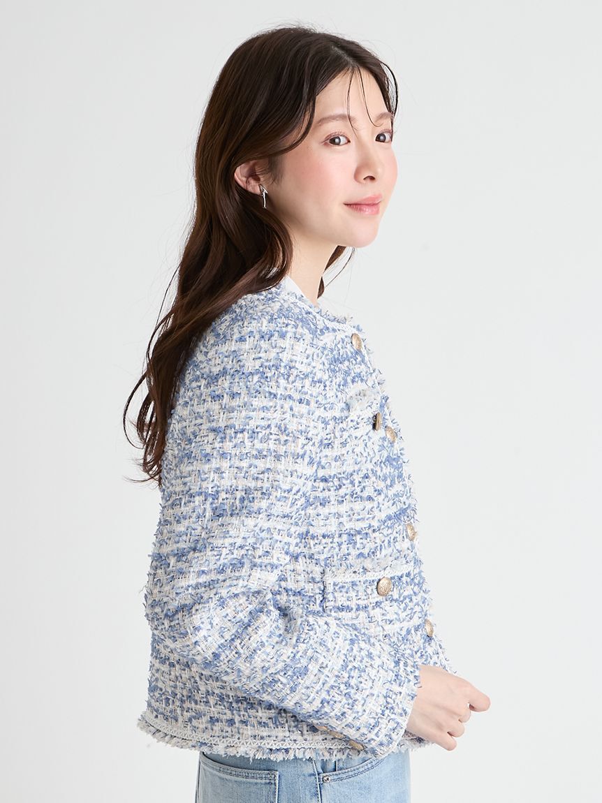 CELFORD「【セットアップ対応】フリンジツイードジャケット」|テーラードジャケット|