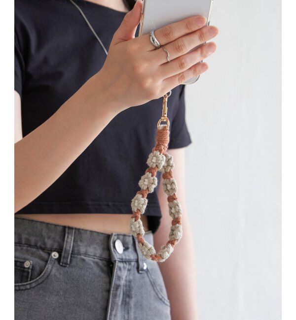 VENCE share style「ショートマクラメストラップ」|ネックレス|ブラウン