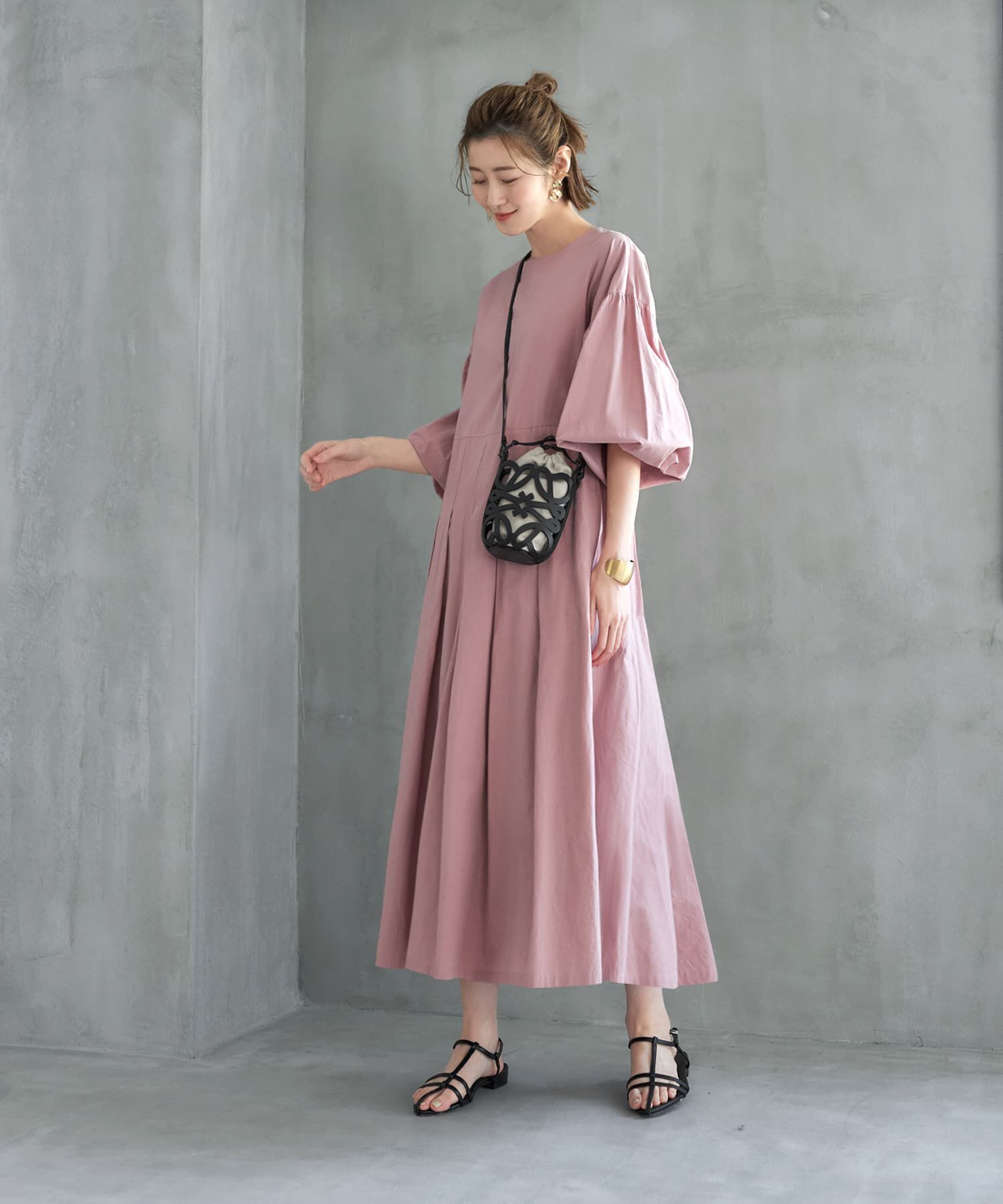 STYLE DELI「バルーンスリーブタックワンピース」|ワンピース|