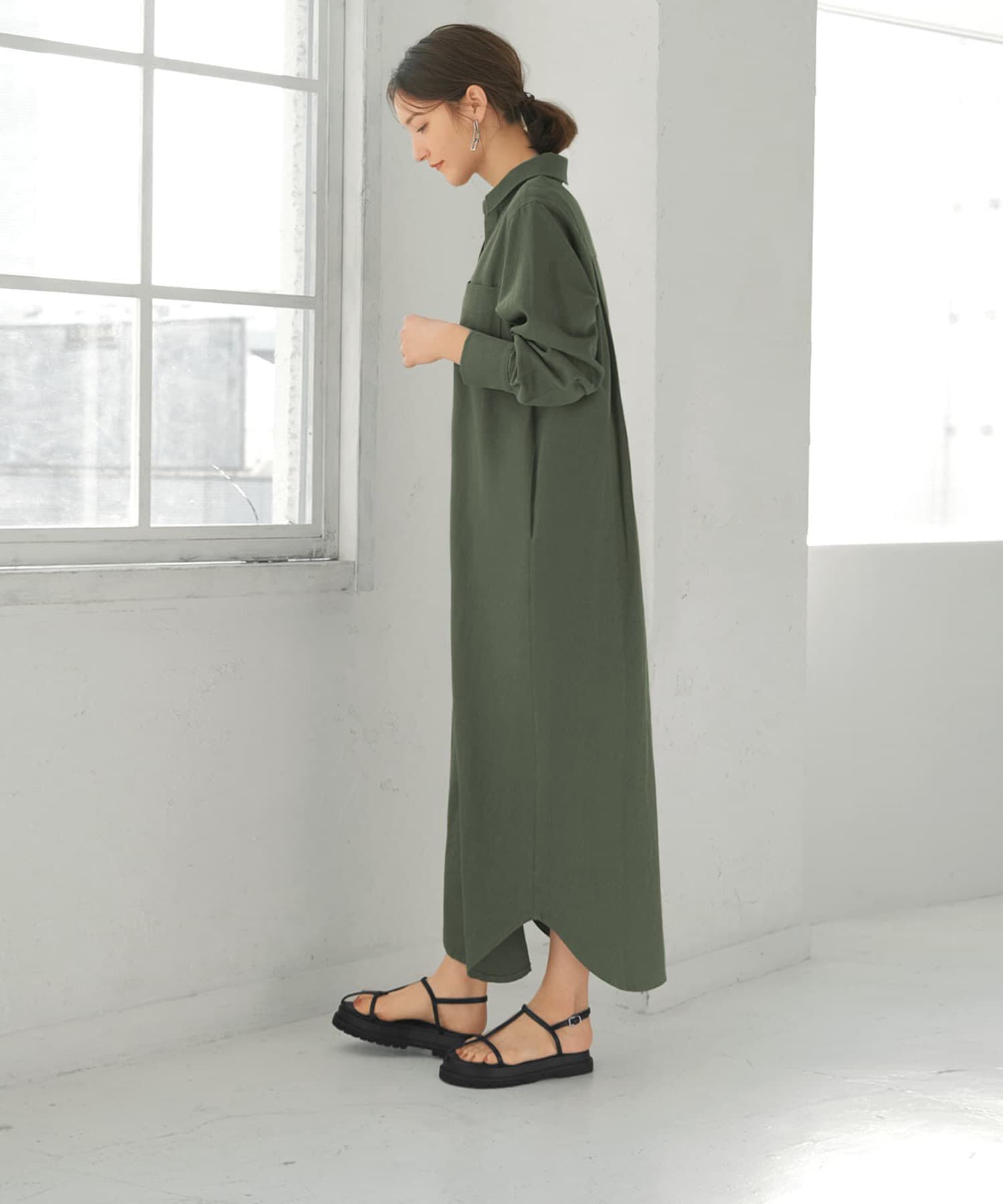 STYLE DELI「スラブコットンシャツワンピース」|ワンピース|