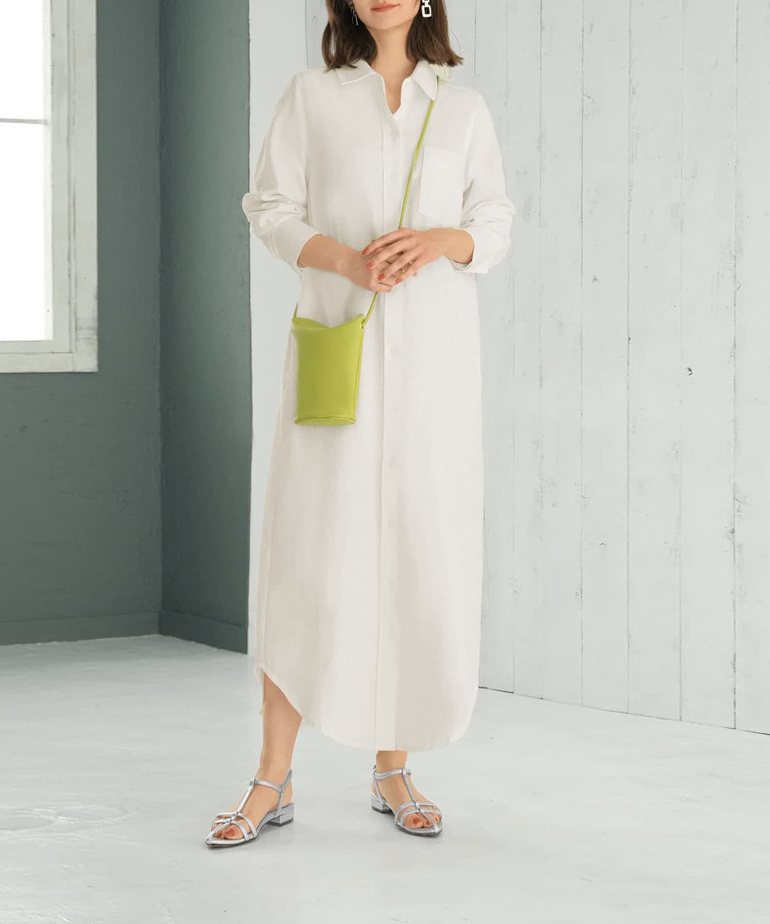 STYLE DELI「スラブコットンシャツワンピース」|ワンピース|ホワイト