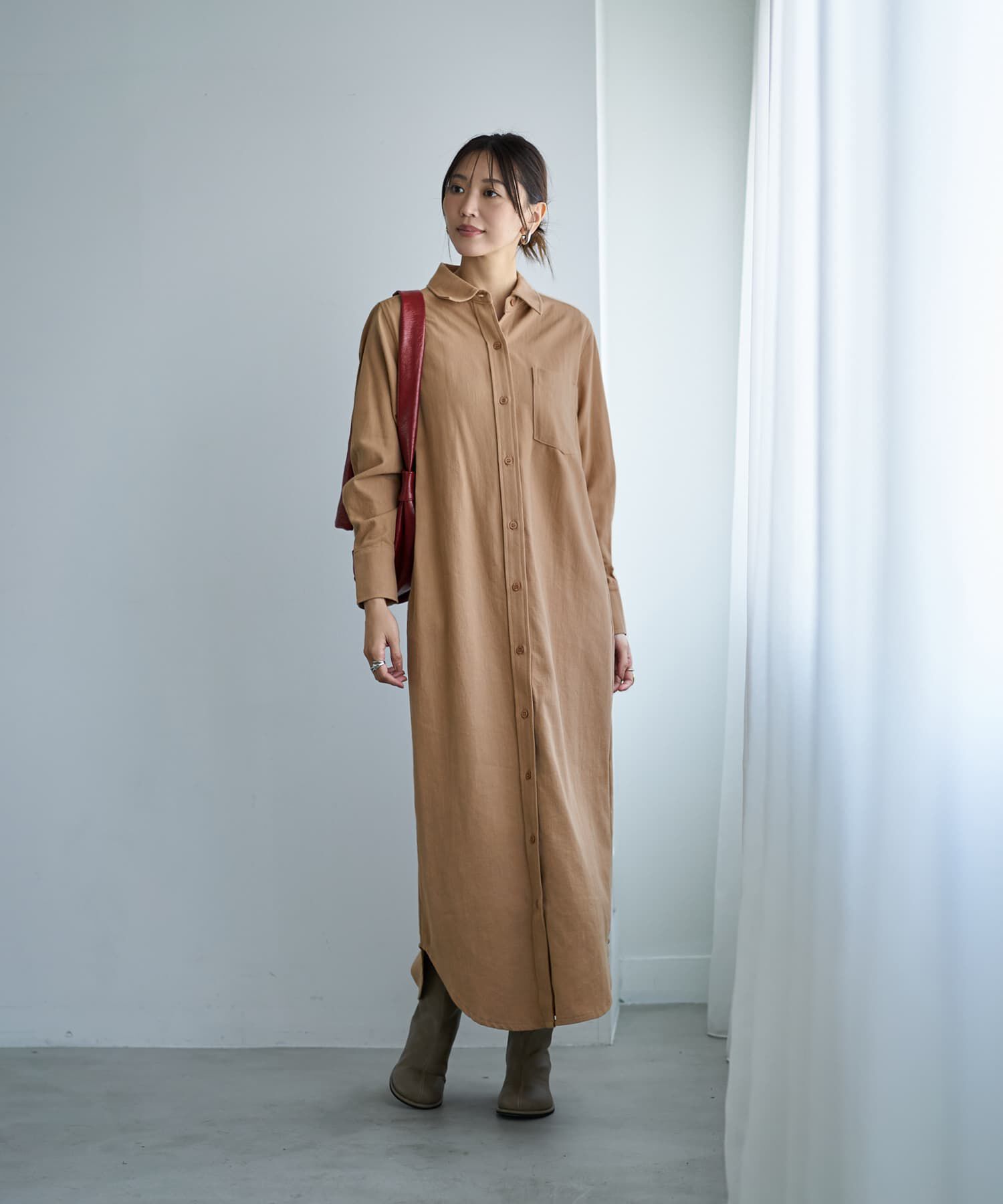 STYLE DELI「スラブコットンシャツワンピース」|ワンピース|