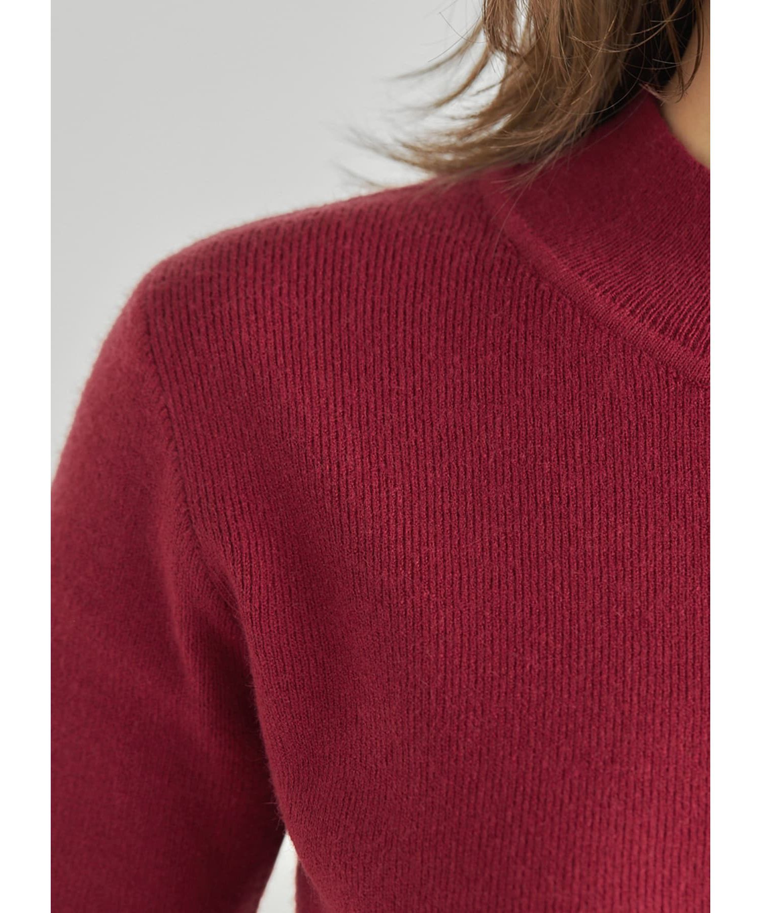 STYLE DELI「ソフトタッチ◆５分袖ハイネックトップス」|ニット・セーター|