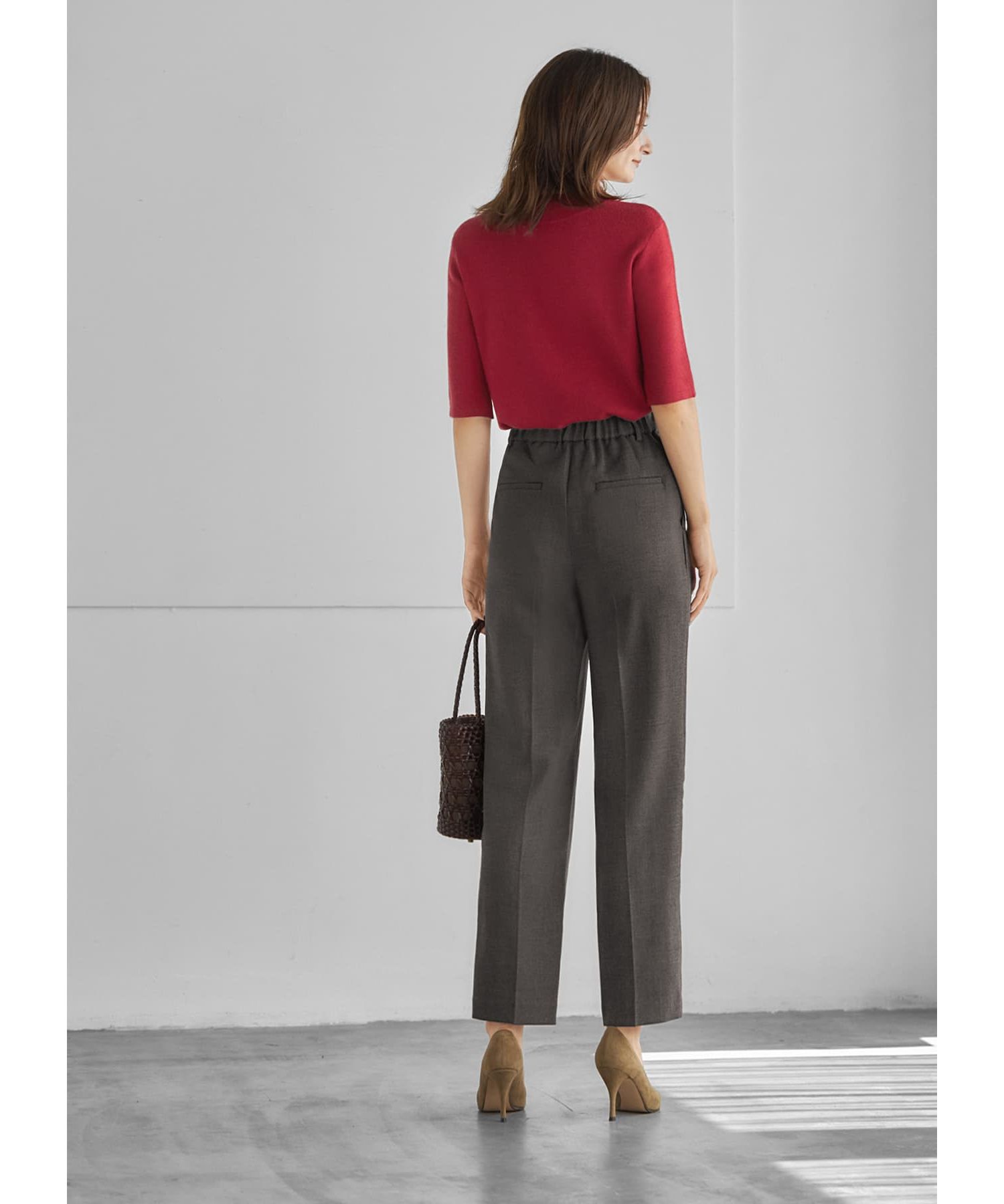 STYLE DELI「ソフトタッチ◆５分袖ハイネックトップス」|ニット・セーター|